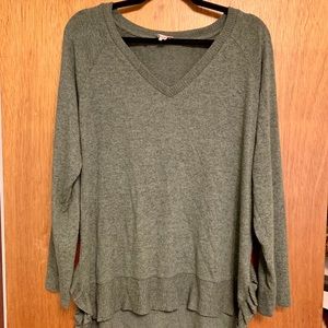 Anthropologie sage green highlow oversized sweater